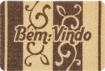 Capacho-Vinilico-Uzoo-Estampado-Arabesco-Bege-e-Marrom-60x40cm