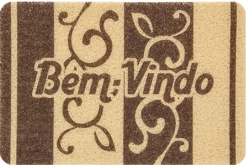 Capacho-Vinilico-Uzoo-Estampado-Arabesco-Bege-e-Marrom-60x40cm
