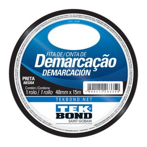 Fita de Demarcação Tekbond Preta 48mm 15m