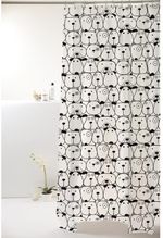 Cortina-Box-de-Banheiro-Uzoo-Pvc-Divertida-Dog-Preto-e-Branco-198x180m