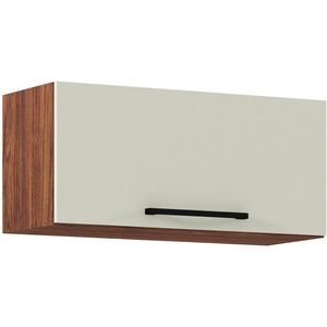 Armário Aéreo 1 Porta Basculante Kits Viv Concept  Nogueira e Off White 80cm