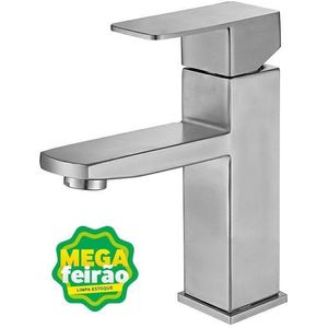 Torneira Misturador Monocomando Pia Banheiro Romar de Mesa Bb Quadra Inox