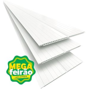 Forro PVC Plastilit Branco Neve 6mm 20cm 6m