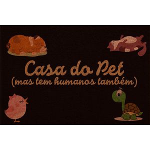 Capacho Estampado Euro Mats Casa de Pet 60x40cm