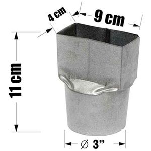 Bocal Para Calha Calhaforte Misto Galvanizado