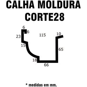 Calha Para Telhado Moldura Calhaforte Galvanizado 3m