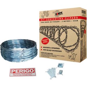Cerca de Proteção Para Muro Concertina Calhaforte Dupla Clipada 45x5