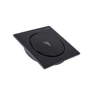 Ralo Grelha Quadrado Aquaplas Click Black Matte 10x10cm