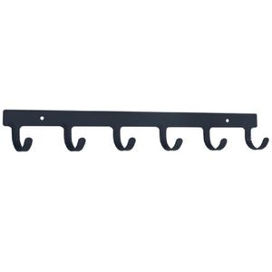 Pendurador DS Artefatos DS13008Pr 6 Ganchos Aço Pintado 55x43x35 Preto