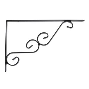 Mão Francesa DS Artefatos DS81101PR Colonial Aço Pintado Preto Fosco 18cm