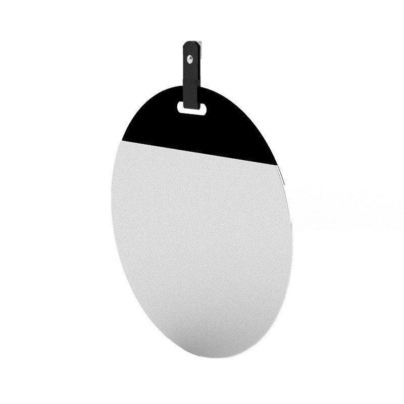 ESPELHO-DECORATIVO-E2G-DESIGN-LIFE-FLAT-PRETO-ALCA-CORINO-PRETO-MEIA-LUA-50X38CM