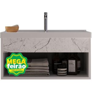 Gabinete Cerocha Beta Branco Marmorizado Branco