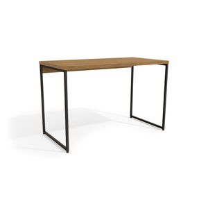 Mesa Para Escritório Secretária Computador Notebook Estudo Crome Freijó e Preto Fosco de Madeira 118cm