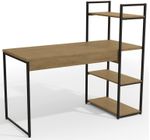 MESA-COM-3-PRATELEIRAS-CROME-LI010-FRPRF-FREIJO-E-PRETO-FOSCO-DE-MADEIRA