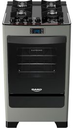 FOGAO-A-GAS-DE-PISO-4-BOCAS-DAKO-SUPREME-TIMER-GLASS-TITANIUM-BIVOLT
