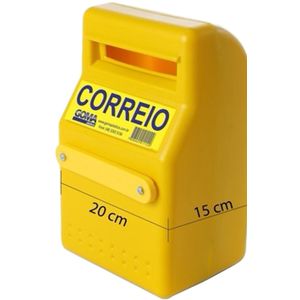 Caixa de Correio de Grade Goma Pequena Amarela 20x36x12cm