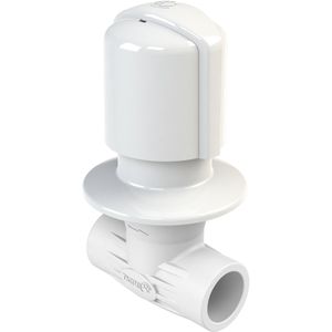 Registro de Gaveta Tigre com Acabamento PVC Branco 25mm