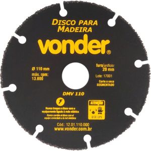 Disco de Corte Para Madeira Vonder DMV110 110mm