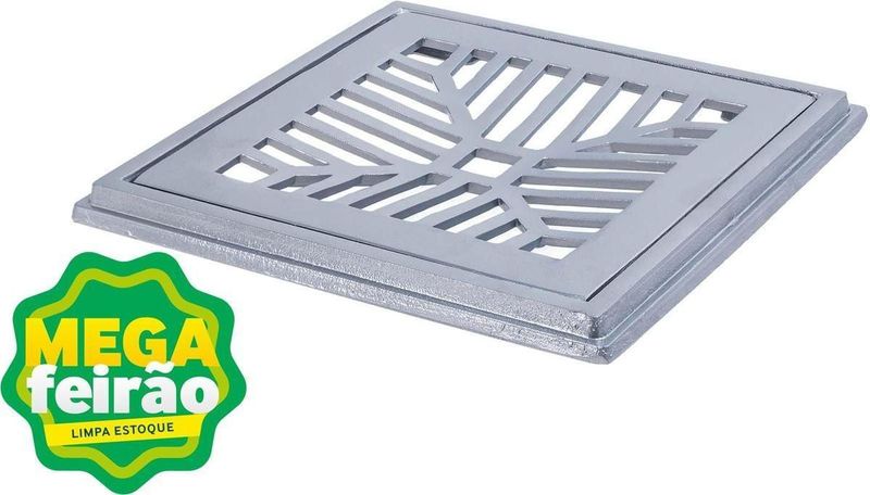 Ralo-Grelha-Quadrado-com-Porta-Ralo-Aluminio-Polido-LG-Mais-30x30cm