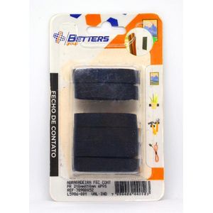 Abraçadeira de Nylon Betters Fecho Contato Preto 210x10mm Cartela com 6 Unidades