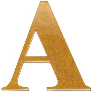 Letra Para Residência A Acrílico 4cm 4mm Ouro Kami