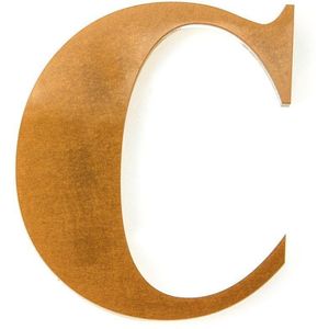 Letra Para Residência C Acrílico 11cm 10mm Ouro Kami