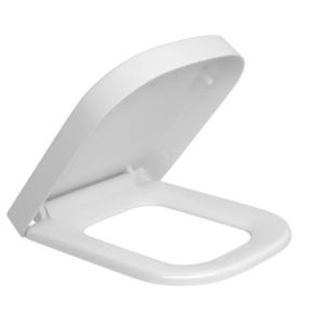 Assento Sanitário Deca Termofixo Fechamento Suave Soft Close Easy Clean Piano Quadra Branco Ap.336.17