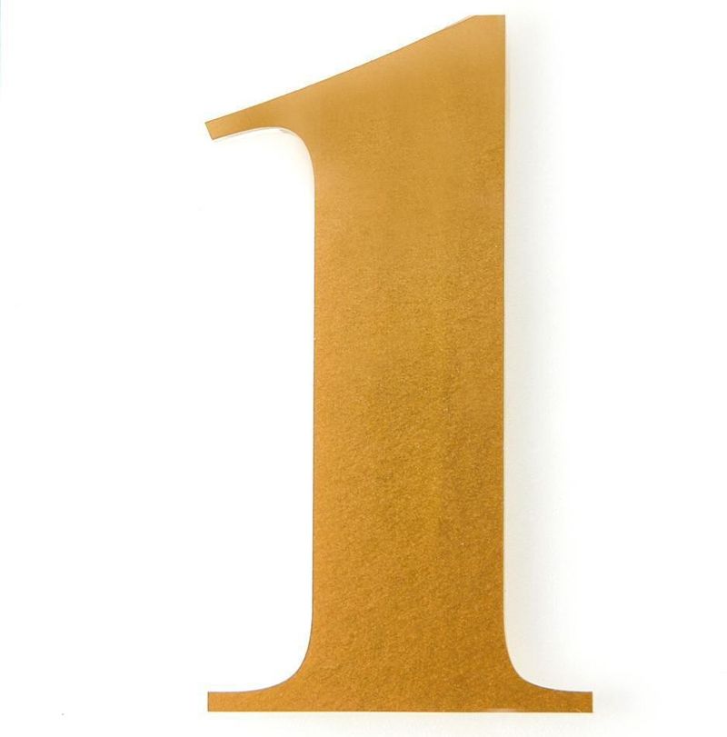 Numero-1-Para-Residencia-Acrilico-145cm-10mm-Ouro-Kami