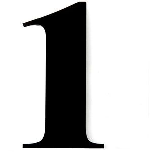 Número 1 Para Residência Acrílico 14,5cm 10mm Preto Kami