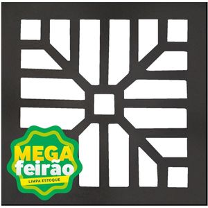 Ralo Grelha Quadrado Ferro Fundido Côncavo Brazilian 15x15cm