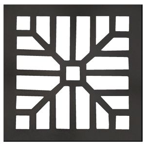 Ralo Grelha Quadrado Ferro Fundido Côncavo Brazilian 40x40cm
