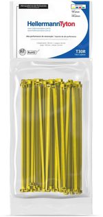 Abracadeira-de-Nylon-Hellermanntyton-T30R-Amarelo-150x36mm-Pacote-com-100-Unidades
