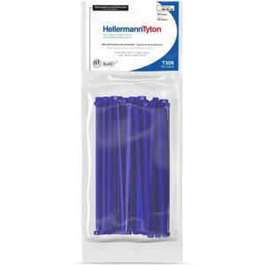 Abraçadeira de Nylon Hellermanntyton T30R Azul 150x3,6mm Pacote com 100 Unidades