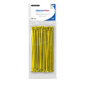Abraçadeira de Nylon Hellermanntyton T50R Amarelo 200x4,6mm Pacote com 100 Unidades