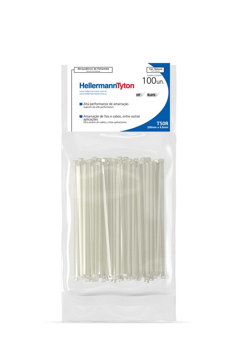 ABRACADEIRA-DE-NYLON-HELLERMANNTYTON-T50R-NATURAL-200X46MM-PACOTE-COM-100-UNIDADES