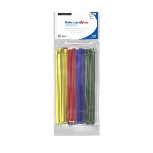 Abraçadeira de Nylon Hellermanntyton T50R Mix de Cores 200x4,6mm Pacote com 100 Unidades