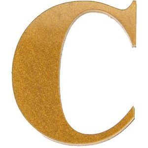 Letra Para Residência C Acrílico 4cm 4mm Ouro Kami