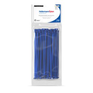 Abraçadeira de Nylon Hellermanntyton T50R Azul 200x4,6mm Pacote com 100 Unidades