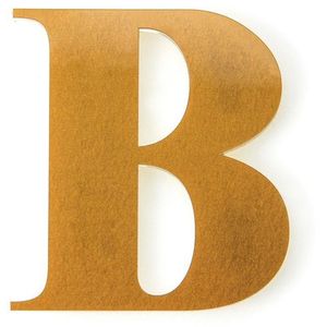 Letra Para Residência B Acrílico 11cm 10mm Ouro Kami