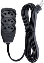 EXTENSAO-ELETRICA-FORCE-LINE-3-TOMADAS-SLIM-TRIPOLAR-5M-10A-PRETO