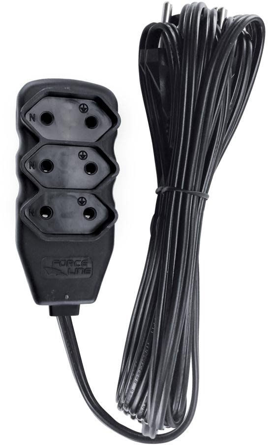 EXTENSAO-ELETRICA-FORCE-LINE-3-TOMADAS-SLIM-BIPOLAR-5M-10A-PRETO