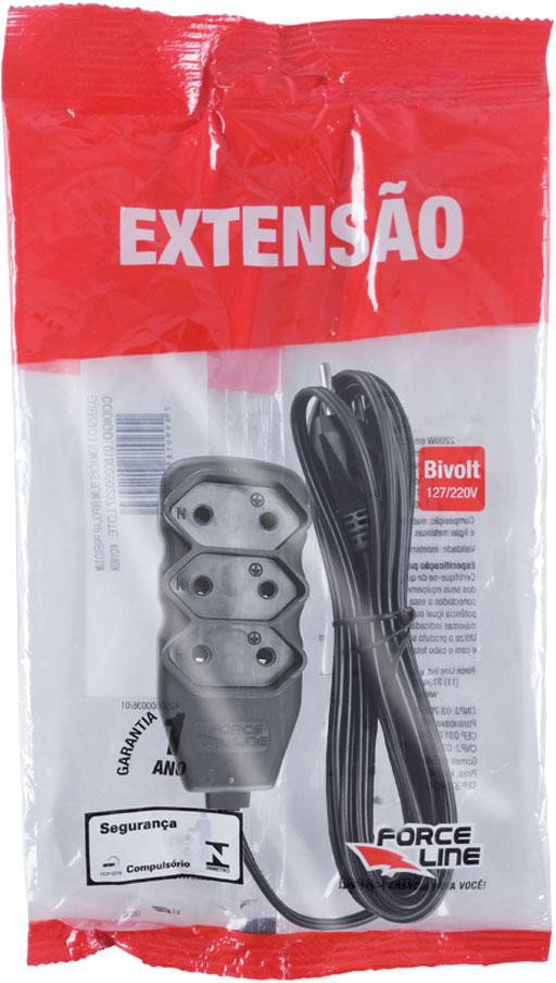 EXTENSAO-ELETRICA-FORCE-LINE-3-TOMADAS-SLIM-BIPOLAR-3M-10A-PRETO