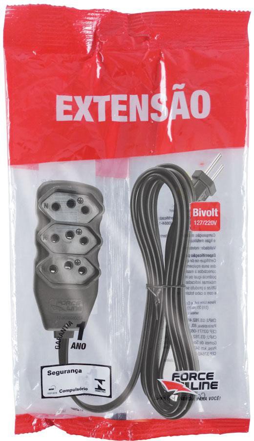 EXTENSAO-ELETRICA-FORCE-LINE-3-TOMADAS-SLIM-TRIPOLAR-1M-10A-PRETO
