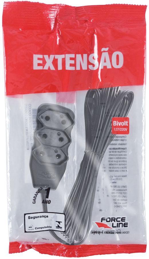 EXTENSAO-ELETRICA-FORCE-LINE-3-TOMADAS-SLIM-BIPOLAR-5M-10A-PRETO