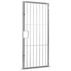 Grade de Segurança de Aço Maxiaço Zincada com Vão Fechadura Esquerda 78x209x5cm