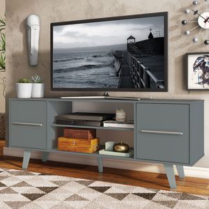 Rack para TV até 55 Polegadas Madesa Copenhagen Cinza