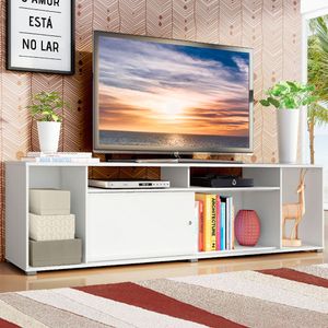Rack para TV até 65 Polegadas Madesa Cancun Branco