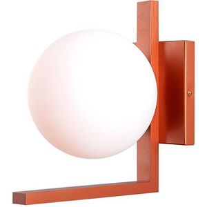 Arandela 1 Lâmpada Havana 20W Vidro E Alumínio Startec Cobre Bivolt