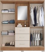 GUARDA-ROUPA---ROUPEIRO-4-PORTAS-3-GAVETAS-COM-ESPELHO-ROMA-CARRARO-FREIJO-E-OFF-WHITE