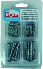 Bucha-Para-Parafuso-Philips-Fixtil-Kit-com-77-Unidades